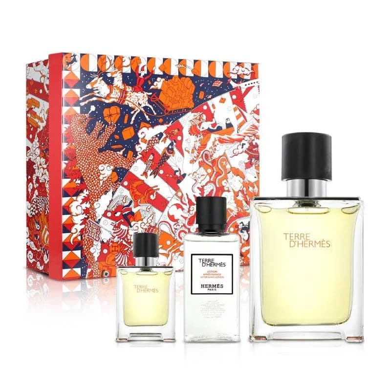 Hermes Terre D'hermes Pure Parfum 3 - Piece Gift Set - Scents Avenue NG