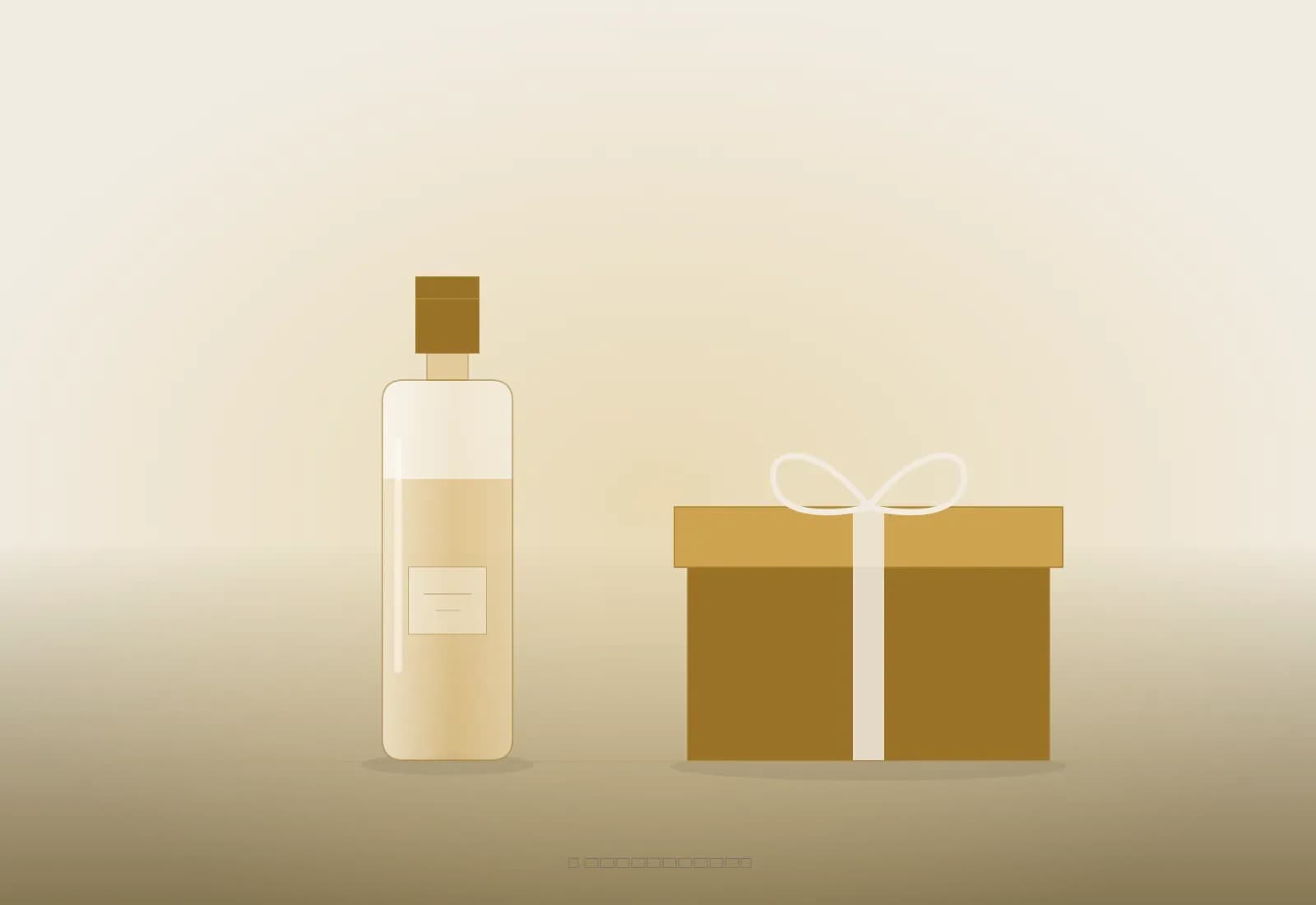 Sample gift box with a perfume bottle (sample image)
